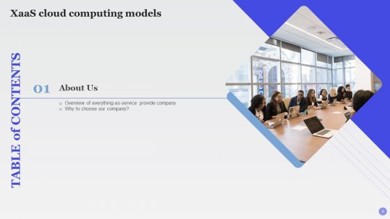 Xaas Cloud Computing Models Ppt PowerPoint Presentation Complete Deck With Slides