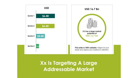 Xx Is Targeting A Large Addressable Market Ppt PowerPoint Presentation Ideas Influencers