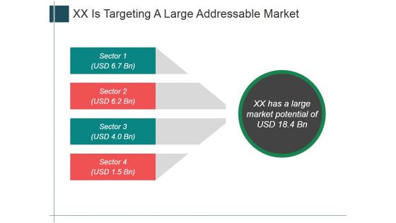 Xx Is Targeting A Large Addressable Market Ppt PowerPoint Presentation Show Background