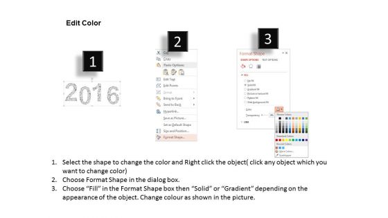 Year 2016 Calendar Business Diagram Powerpoint Template