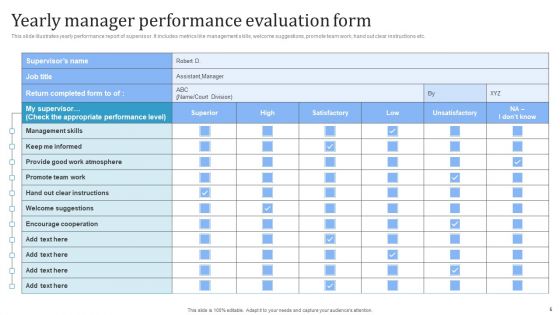 Yearly Evaluation Ppt PowerPoint Presentation Complete Deck With Slides