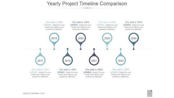 Yearly Project Timeline Comparison Ppt PowerPoint Presentation Picture