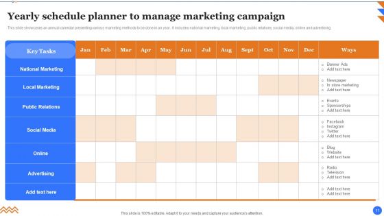 Yearly Schedule Planner Ppt PowerPoint Presentation Complete Deck With Slides
