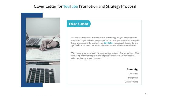 Youtube Promotion And Strategy Proposal Ppt PowerPoint Presentation Complete Deck With Slides