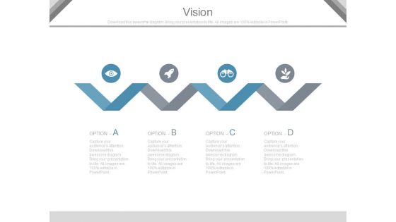 Zigzag Line With Business Vision Icons Powerpoint Slides