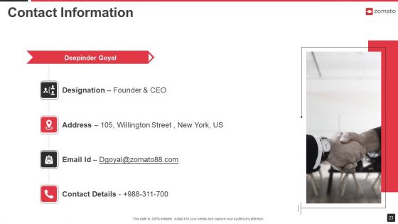 Zomato Venture Capitalist Fundraising Pitch Deck Ppt PowerPoint Presentation Complete Deck With Slides