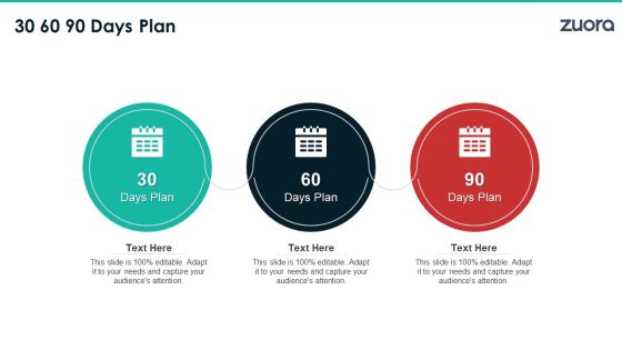 Zuora Capital Raising Elevator 30 60 90 Days Plan Topics PDF