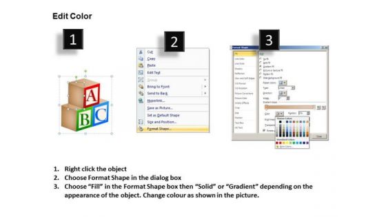 A B C Editable Text Boxes PowerPoint Templates Ppt Slides