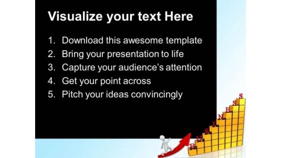 A Corporate Business Growth Graph PowerPoint Templates And PowerPoint Themes 1012