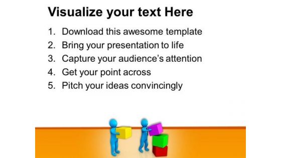 A Man Helping His Co Worker PowerPoint Templates Ppt Backgrounds For Slides 0713
