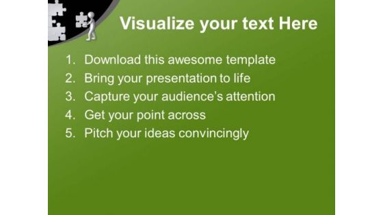 A Single Man Can Handle All Problems PowerPoint Templates Ppt Backgrounds For Slides 0613