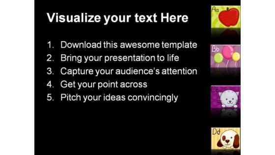 A To D Education PowerPoint Template 1110