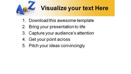 A To Z Education PowerPoint Backgrounds And Templates 1210