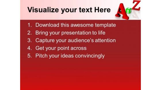 A To Z Education PowerPoint Templates And PowerPoint Themes 1012