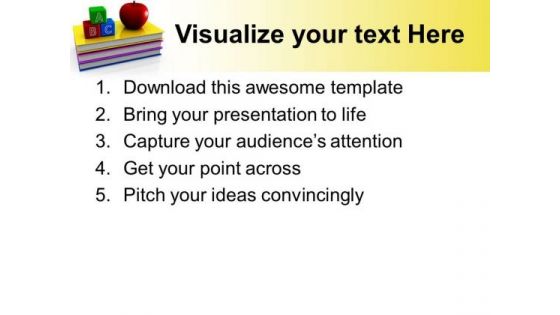 Abc Blocks And Red Apple Education PowerPoint Templates And PowerPoint Themes 1012