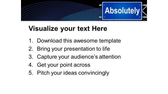 Absolutely Signpost Metaphor PowerPoint Templates And PowerPoint Themes 0212
