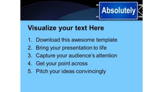 Absolutely Signpost Metaphor PowerPoint Templates And PowerPoint Themes 0212