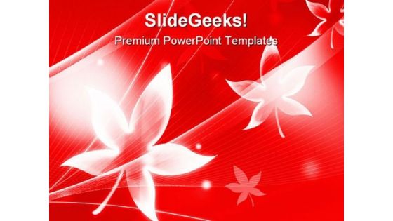 Abstract Background With Maple Beauty PowerPoint Templates And PowerPoint Backgrounds 0411