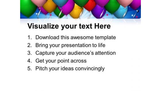 Abstract Balloons Background For Party PowerPoint Templates Ppt Backgrounds For Slides 0513