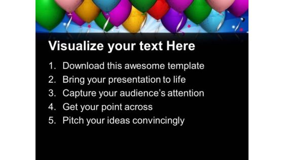 Abstract Balloons Background For Party PowerPoint Templates Ppt Backgrounds For Slides 0513