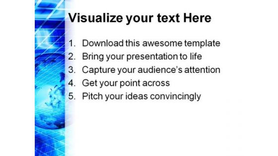 Abstract Binary World Globe PowerPoint Themes And PowerPoint Slides 0411