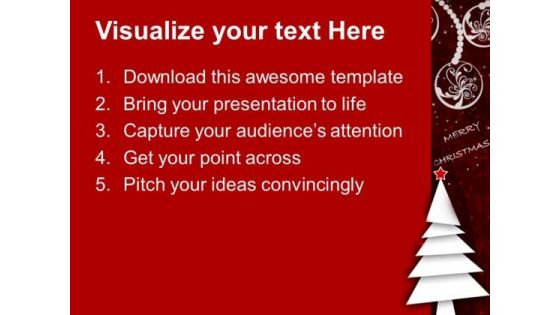 Abstract Christmas Tree On Background PowerPoint Templates Ppt Backgrounds For Slides 1212