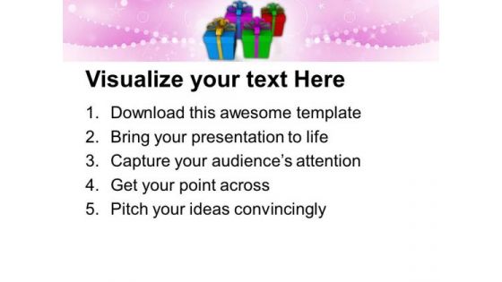 Abstract Colorful Gifts For Specific Event PowerPoint Templates Ppt Backgrounds For Slides 0613
