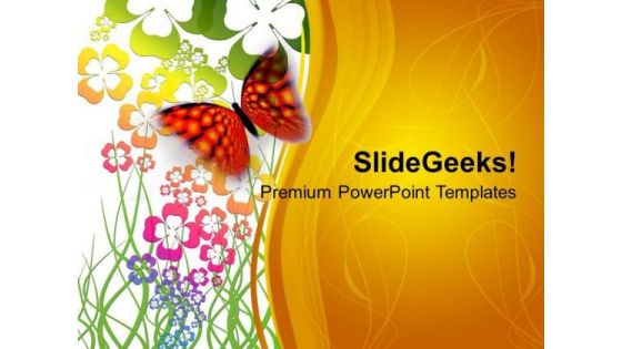 Abstract Design With Butterfly Graphics PowerPoint Templates Ppt Backgrounds For Slides 0613
