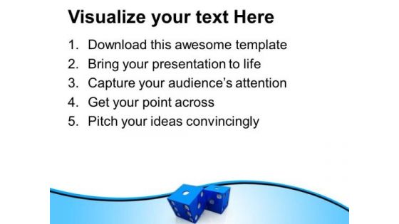Abstract Design With Dice For Casino Theme PowerPoint Templates Ppt Backgrounds For Slides 0513