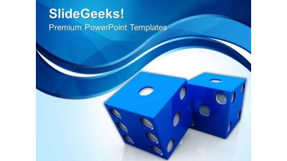 Abstract Design With Dice For Casino Theme PowerPoint Templates Ppt Backgrounds For Slides 0513