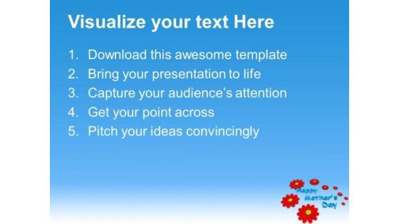 Abstract Flowers And Happy Mothers Day PowerPoint Templates Ppt Backgrounds For Slides 0513