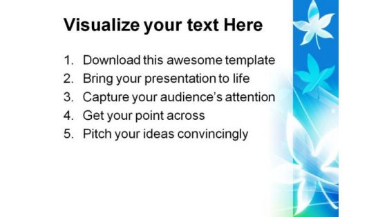 Abstract Leaves Beauty PowerPoint Template 0910