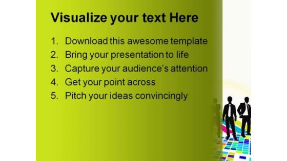 Abstract Mosaic Business PowerPoint Template 1010