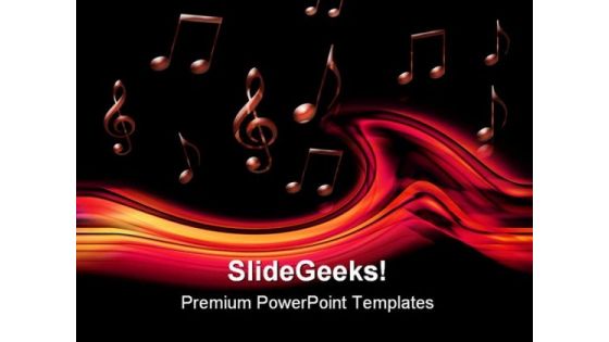 Abstract Music PowerPoint Template 0610