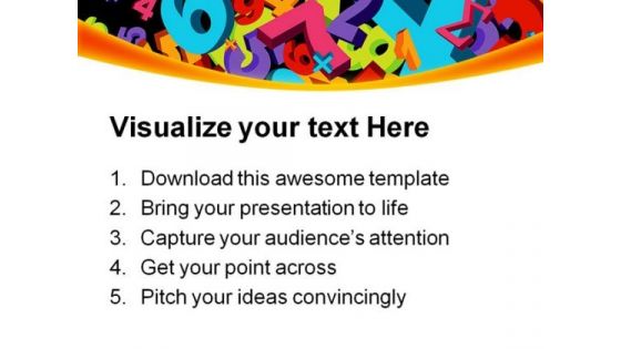 Abstract Numbers Education PowerPoint Themes And PowerPoint Slides 0411