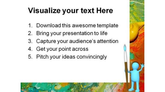 Abstract Oil Painting Art PowerPoint Themes And PowerPoint Slides 0511