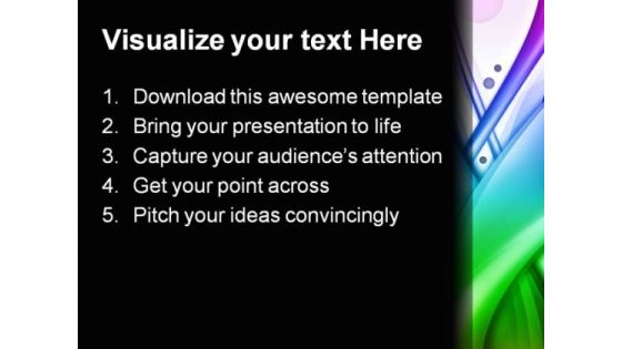 Abstract Rainbow Beauty PowerPoint Template 0910