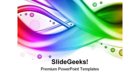 Abstract Rainbow Beauty PowerPoint Template 0910