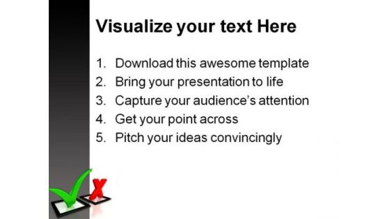 Accept And Decline Business PowerPoint Themes And PowerPoint Slides 0511