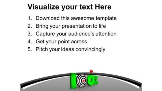 Achieve Hundred Percentage Of Result PowerPoint Templates Ppt Backgrounds For Slides 0513