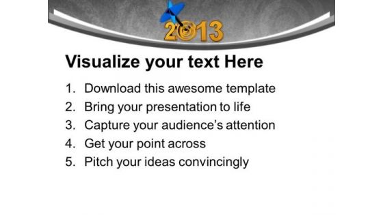 Achieve The All Target This New Year PowerPoint Templates Ppt Backgrounds For Slides 0513