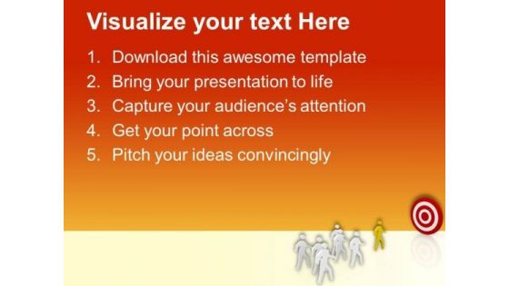 Achieve The Target Leadership Concept PowerPoint Templates Ppt Backgrounds For Slides 0713