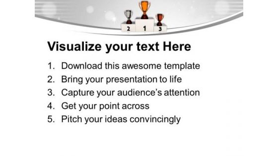 Achieve Trophy For Excellence PowerPoint Templates Ppt Backgrounds For Slides 0513