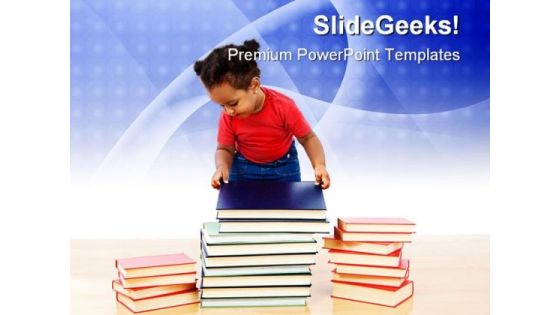 Adorable African Baby Education PowerPoint Backgrounds And Templates 1210