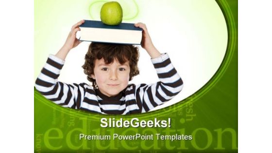 Adorable Child Studying01 Education PowerPoint Backgrounds And Templates 1210
