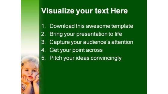 Adorable Little Girl Children PowerPoint Themes And PowerPoint Slides 0411