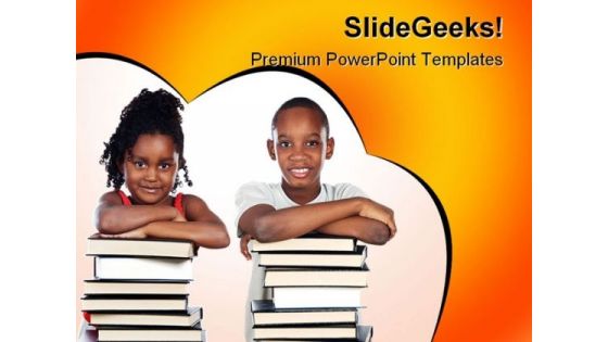 African Children Education PowerPoint Template 1010