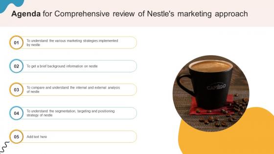Agenda For Comprehensive Review Of Nestles Marketing Approach Strategy SS V