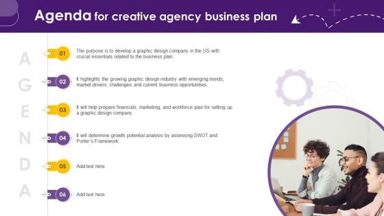 Agenda For Creative Agency Business Plan BP SS V