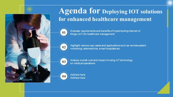 Agenda For Deploying IoT Solutions For Enhanced Healthcare Management Ideas Pdf Agenda For Deploying IoT Solutions For Enhanced Healthcare Management Ideas Pdf